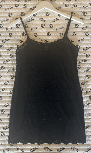 Wicked weasel black lace slip - lace,